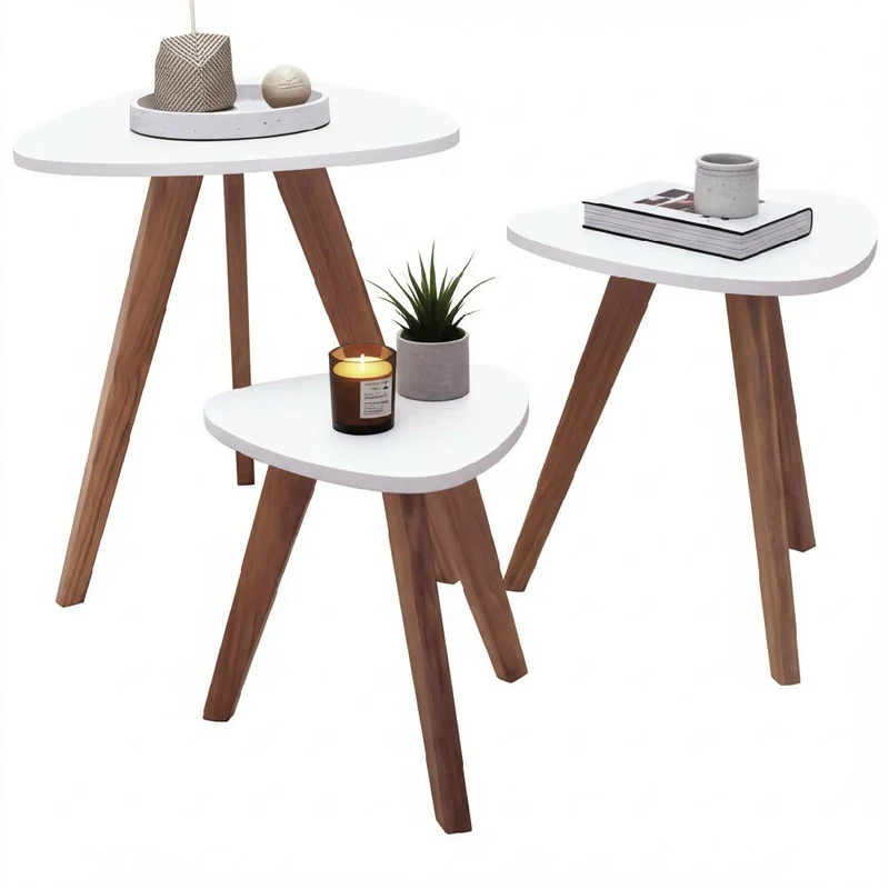 Mesa Auxiliar Nórdica Triangular - Set x 3