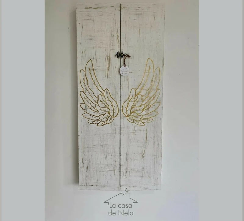 Organizador para Accesorios de Alas, 35x50 cm Pintado a Mano