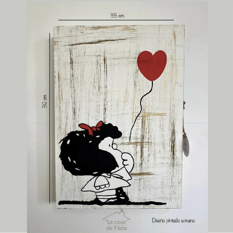 Organizador para Accesorios Mafalda, 35x50 cm Pintado a Mano