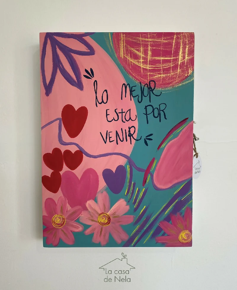 Organizador para Accesorios lo Mejor, 35x50 cm Pintado a Mano