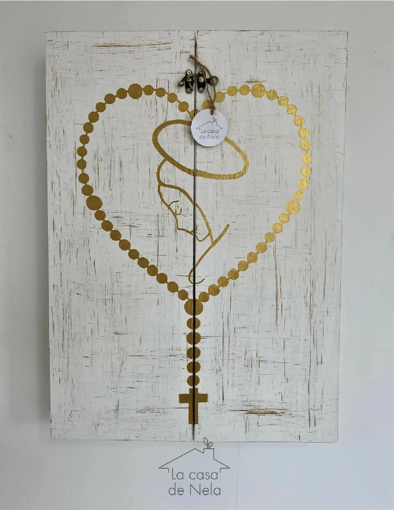 Organizador para Accesorios Virgen, 35x50 cm Pintado a Mano