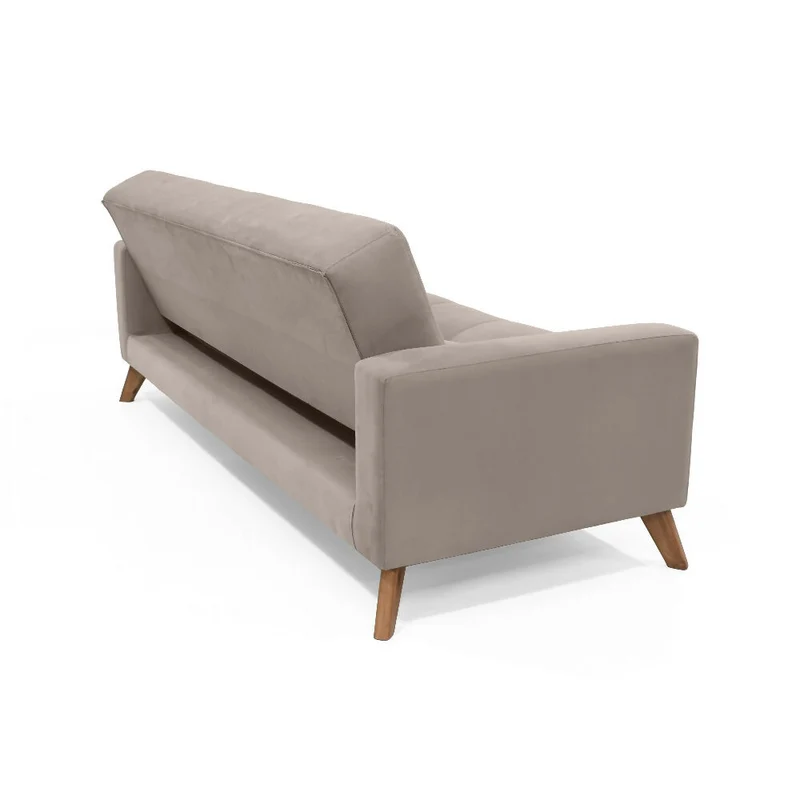 Sofá Cama Sahara Reclinable 3 Posiciones 206x90x82 Tela Taupe