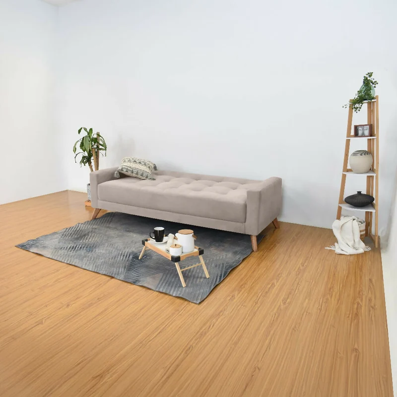 Sofá Cama Sahara Reclinable 3 Posiciones 206x90x82 Tela Taupe