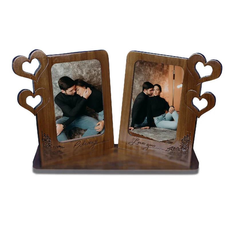 Portarretrato Portaduo-(40cm x 21cm) Color Madera Envejecido