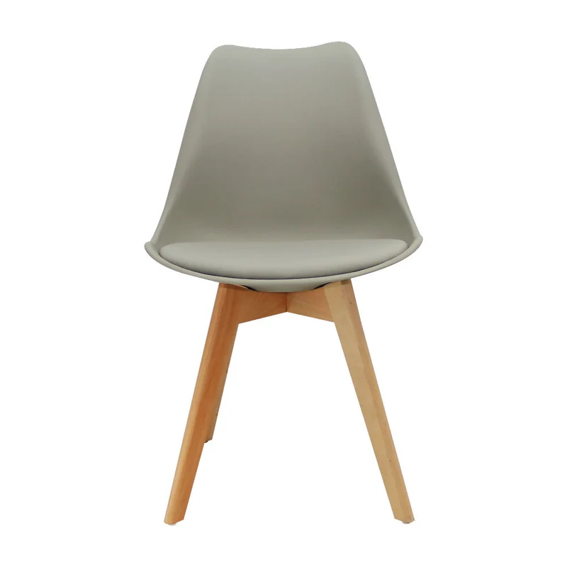 Kit por 2 Silla Oslo Asiento Acolchado Patas en Madera - Gris
