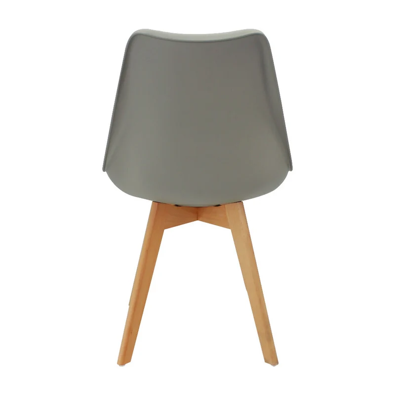 Kit por 2 Silla Oslo Asiento Acolchado Patas en Madera - Gris