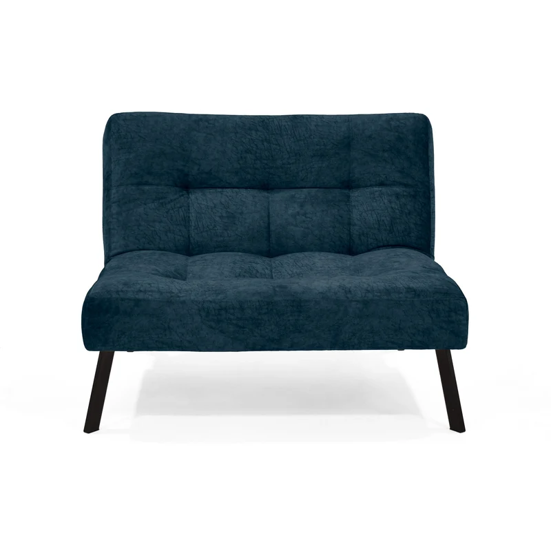 Sofá Reclinable Togo 2 Puestos Tela Azul