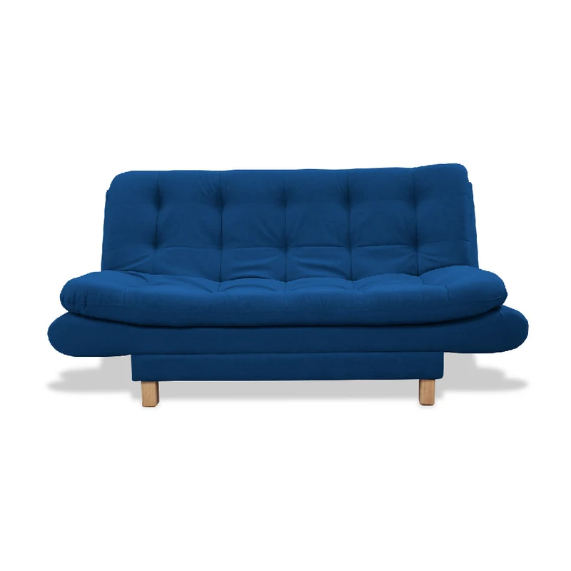 Sofá Cama Lehmann 3 Posiciones Reclinable Azul Petróleo + Cojines Decorativos
