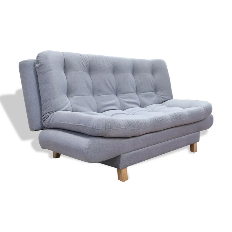 Sofá Cama Lehmann 3 Posiciones Reclinable Gris + Cojines Decorativos