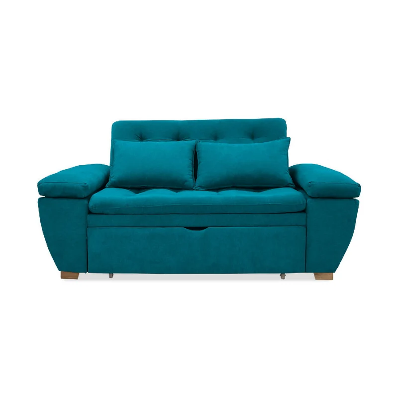 Sofá Cama Tobler Multifuncional Carrito Turquesa