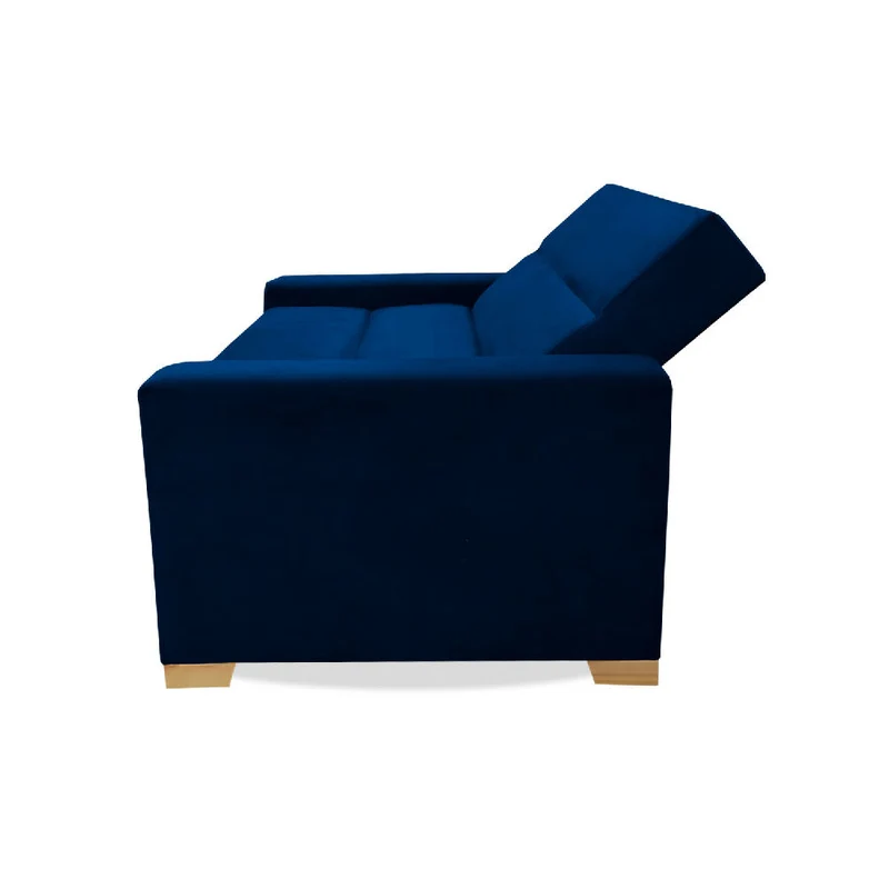 Sofá Cama Vogel Multifuncional Carrito Azul Petróleo + Cojines Decorativos