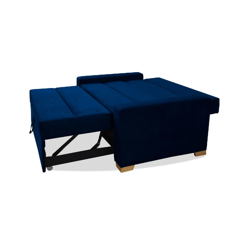 Sofá Cama Vogel Multifuncional Carrito Azul Petróleo + Cojines Decorativos