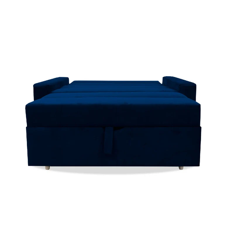 Sofá Cama Vogel Multifuncional Carrito Azul Petróleo + Cojines Decorativos