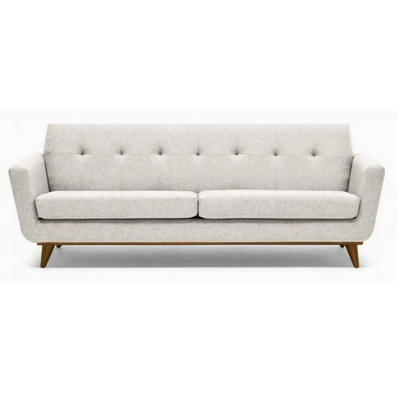 Sofá Tato 3 Puestos Blanco Terciopelo 200x80x75