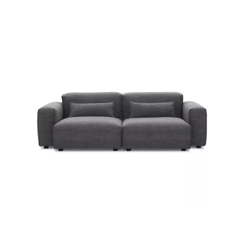 Sofá Gianni 3 Puestos Gris Tela Anti Fluidos 220x110x70