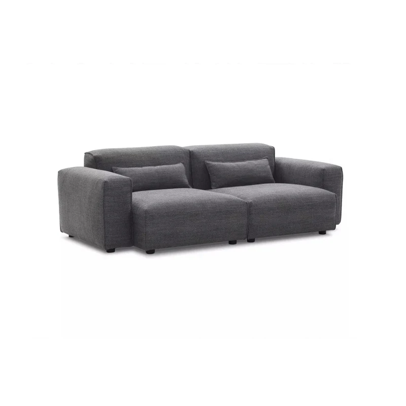 Sofá Gianni 3 Puestos Gris Tela Anti Fluidos 220x110x70