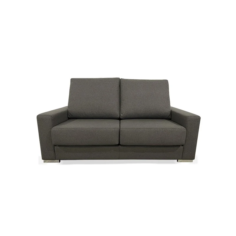 Sofá Gautam 2 Puestos Gris Tela Anti Fluidos 160x70x70