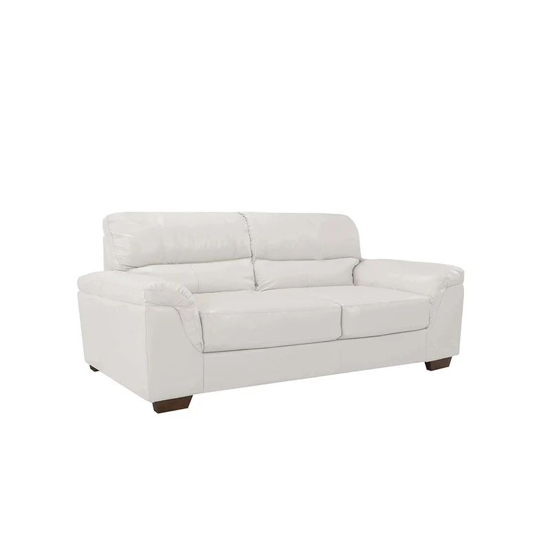 Sofá Moad 3 Puestos Blanco Terciopelo Premium 220x90x90
