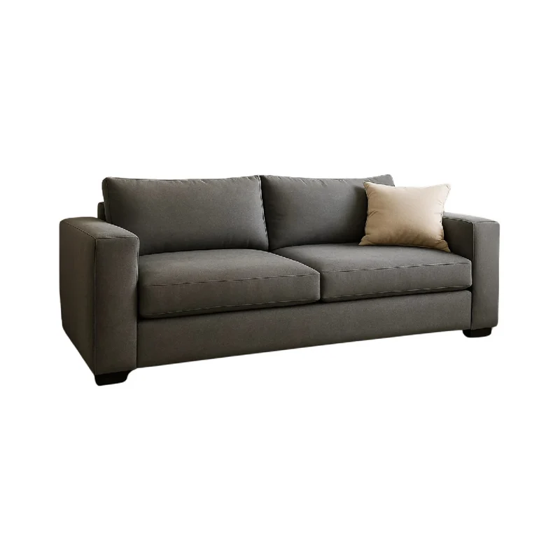 Sofá King 3 Puestos Gris Tela Anti Fluidos 200x90x80