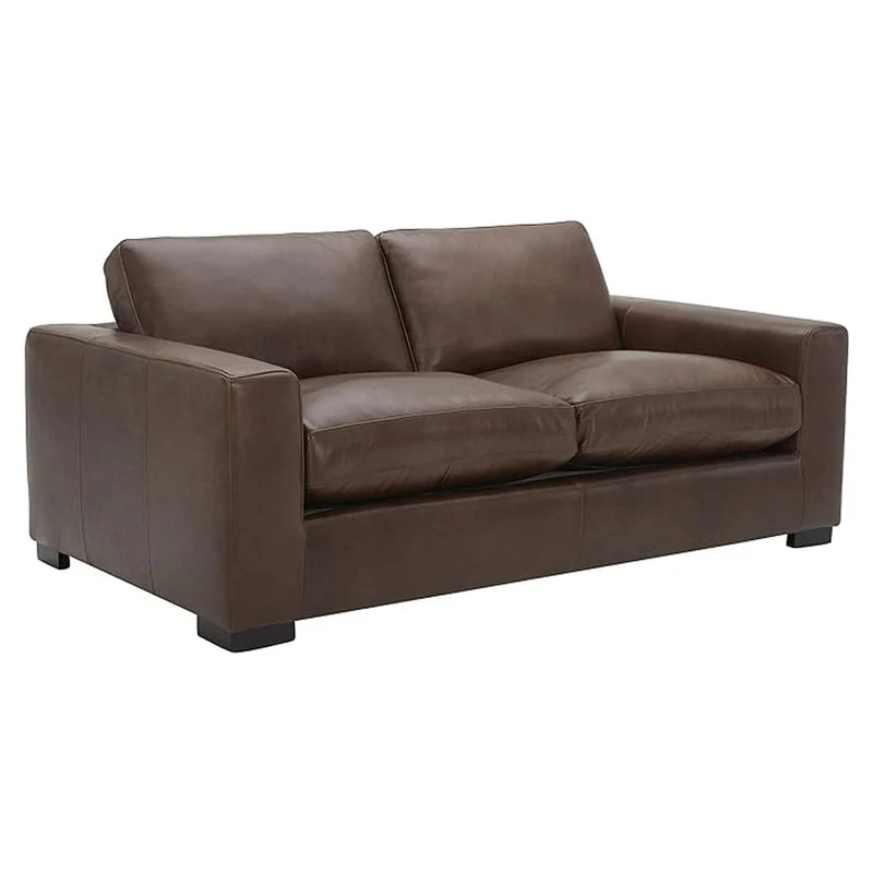 Sofá Prestige 3 Puestos Café Cuero Sintético 200x90x80