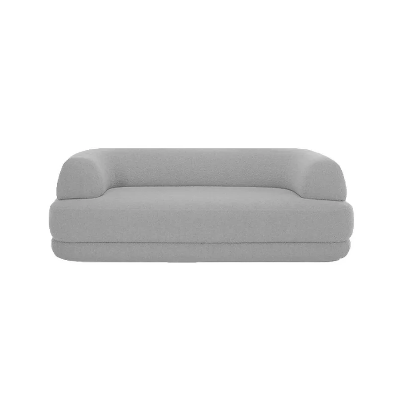 Sofá Cat 3 Puestos Gris Tela Anti Fluidos 216x108x71