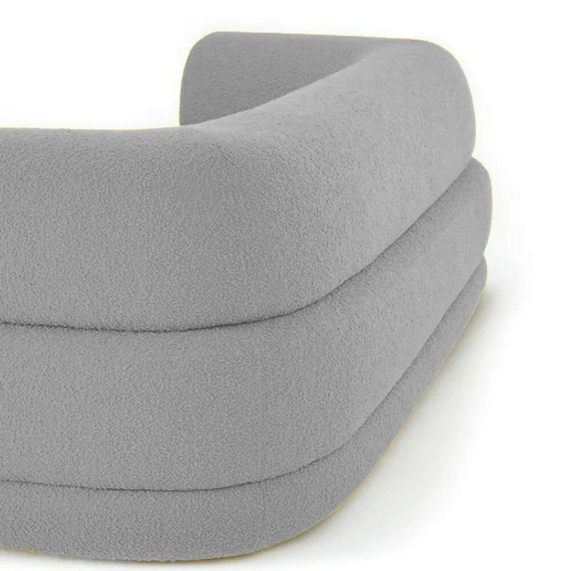 Sofá Cat 3 Puestos Gris Tela Anti Fluidos 216x108x71