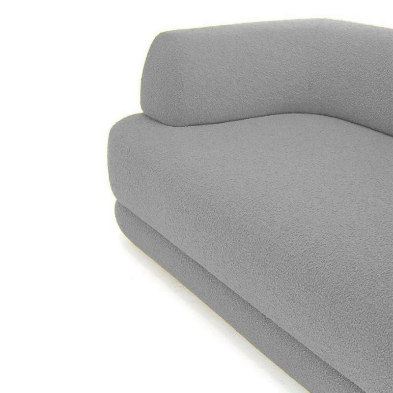 Sofá Cat 3 Puestos Gris Tela Anti Fluidos 216x108x71