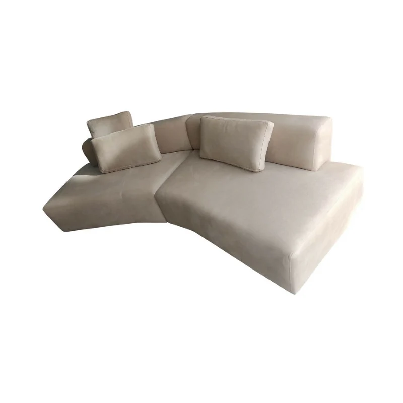 Sofá Vitoria Puestos Beige Tela Anti Fluidos 300x100x70
