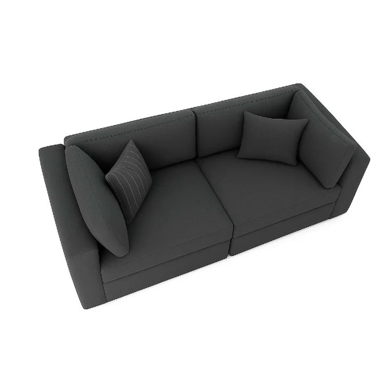 Sofá Emperador 3 Puestos Gris Tela Pet Friendly 200x95x81