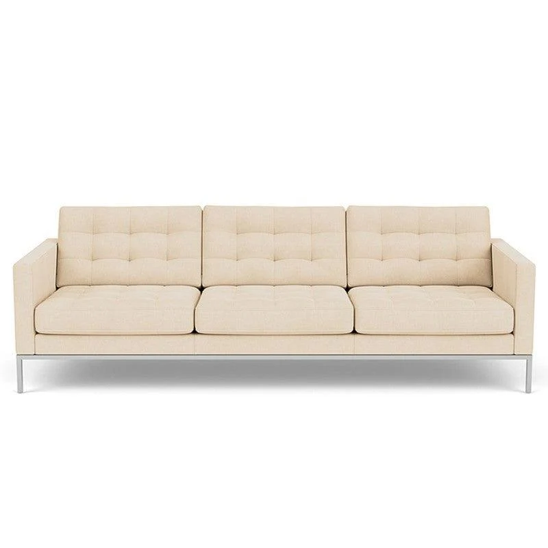 Sofá Florencia 3 Puestos Beige Terciopelo Anti Fluidos 230x88x80