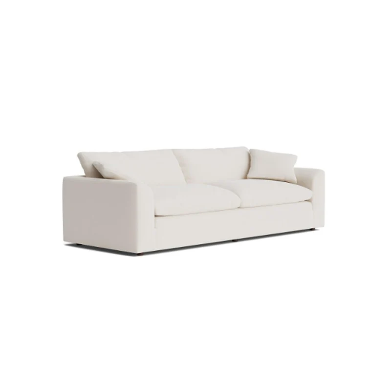 Sofá Tiago 4 Puestos Beige Tela Anti Fluidos 240x85x75