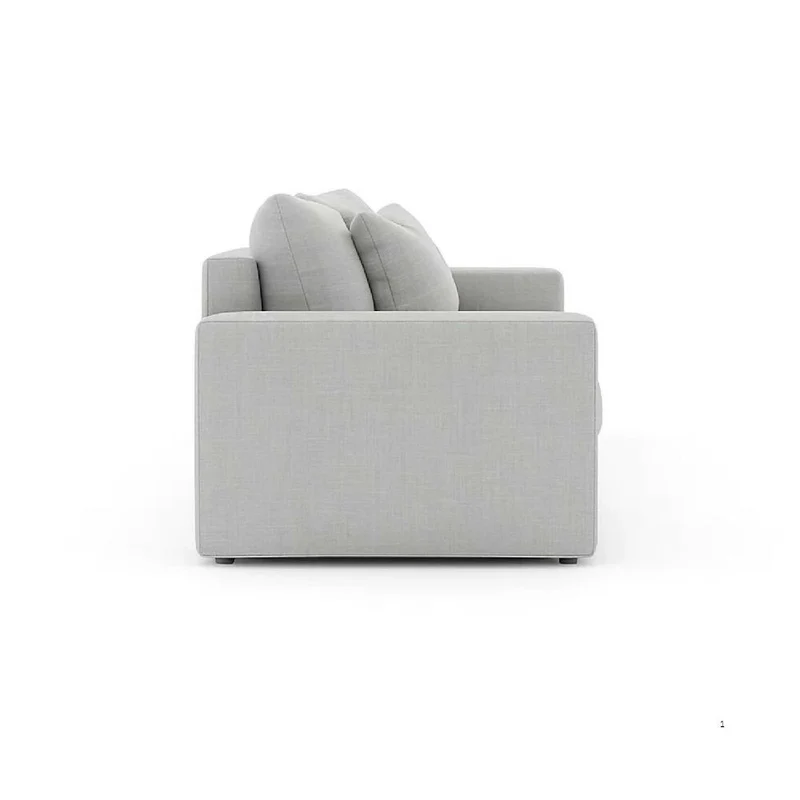 Sofá Emperador 5 Puestos Modular Gris Plata Tela Anti Fluidos 300x95x85