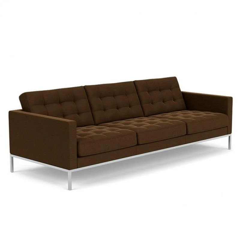 Sofá Florencia 3 Puestos Marrón Terciopelo Anti Fluidos 230x88x80