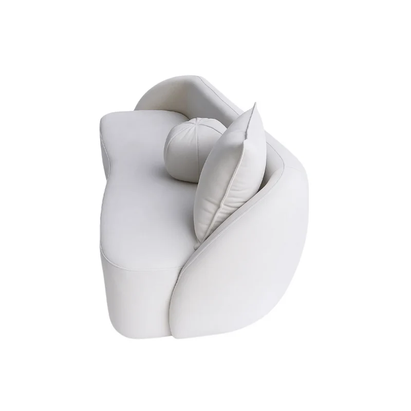 Sofá Cina 3 Puestos Blanco Tela Anti Fluidos 220x95x72