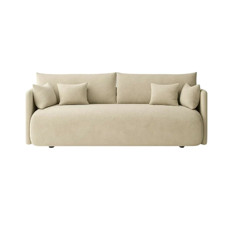 Sofá Snop 2 Puestos Beige Tela Antifluidos 178x90x75