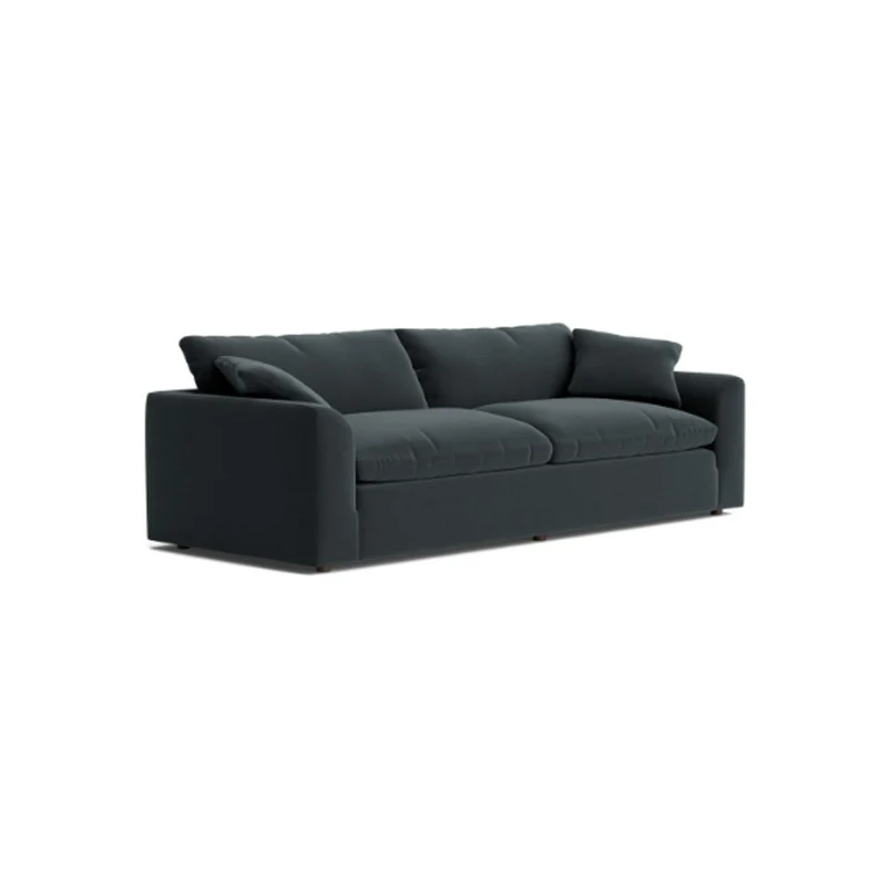 Sofá Tiago 4 Puestos Negro Tela Pet Friendly 240x85x75