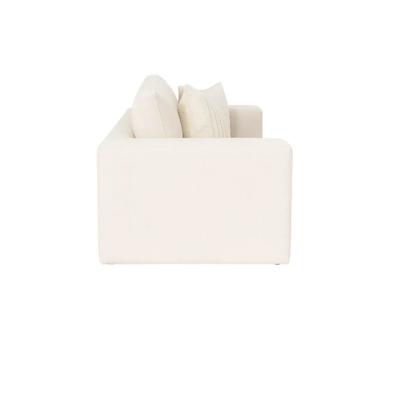 Sofá Emperador 3 Puestos Blanco Modular Tela Pet Friendly Antifluidos 200x95x81