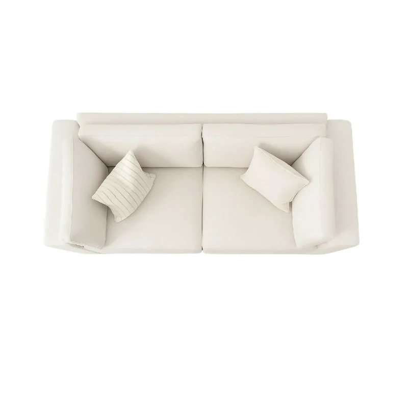 Sofá Emperador 3 Puestos Blanco Modular Tela Pet Friendly Antifluidos 200x95x81