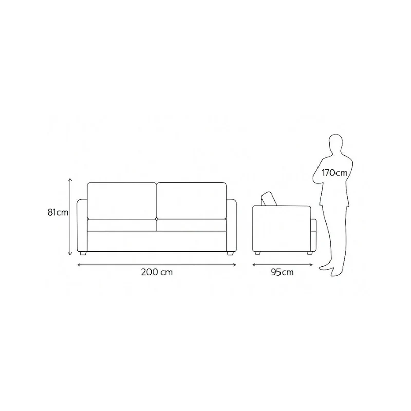 Sofá Emperador 3 Puestos Blanco Modular Tela Pet Friendly Antifluidos 200x95x81