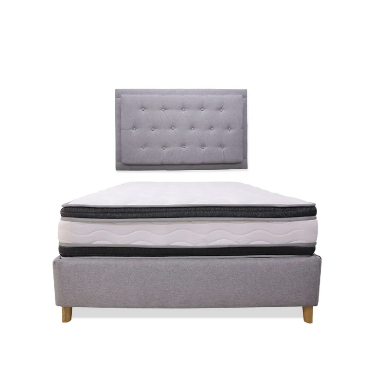 Combo Base Cama + Colchón Blaser 100 Sencillo + Espaldar
