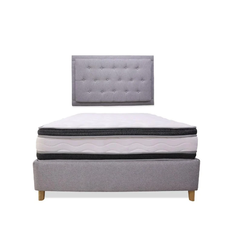 Combo Base Cama + Colchón Blaser 120 Semidoble + Espaldar