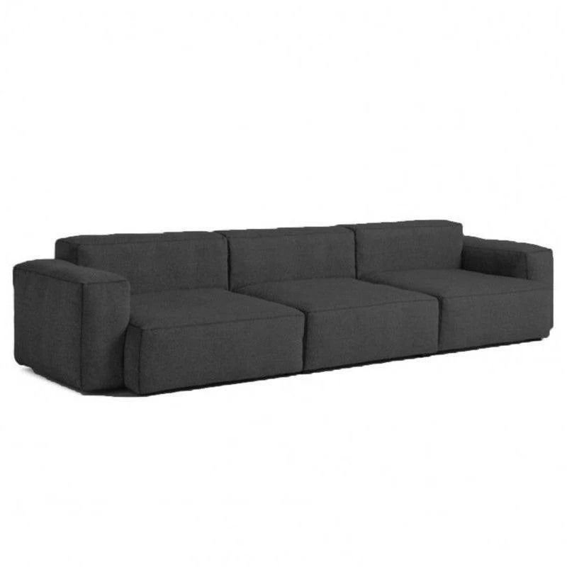 Sofá Scott 4 Puestos Gris Tela Anti Fluido 278x90x70