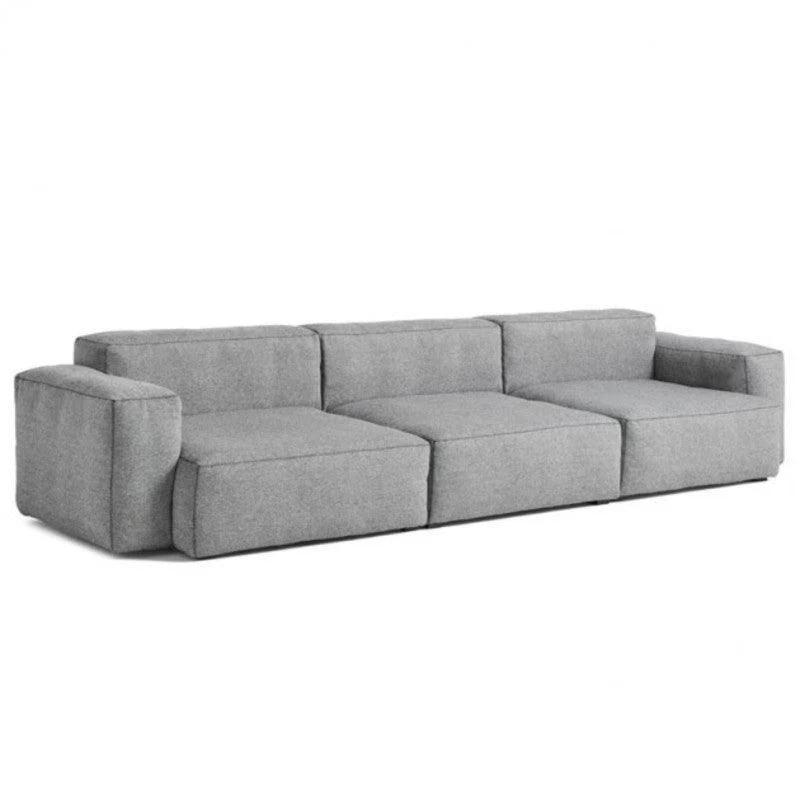 Sofá Scott Puestos Gris Tela Anti Fluidos 278x90x70