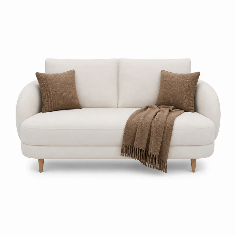Sofá Luis 4 Puestos Beige Microfibra 200x90x94