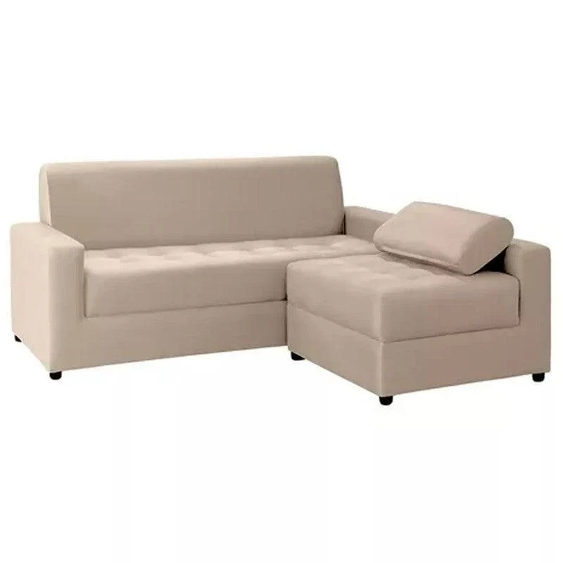 Sofá Liam 3 Puestos Beige Microfibra 186x80x80