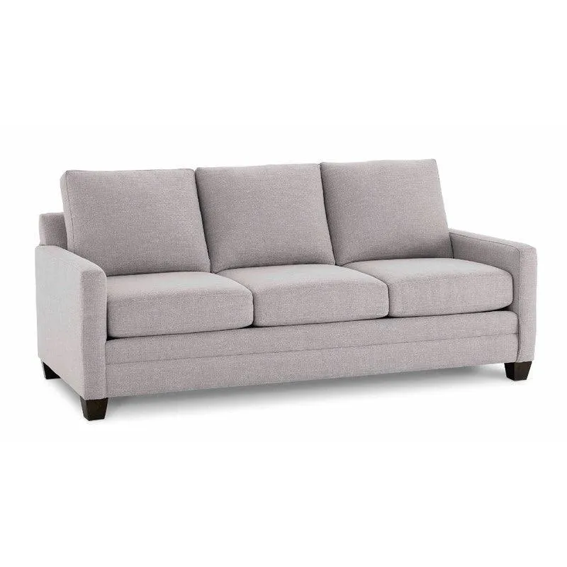 Sofá Calliope 3 Puestos Gris Tela Anti Fluidos 200x90x85