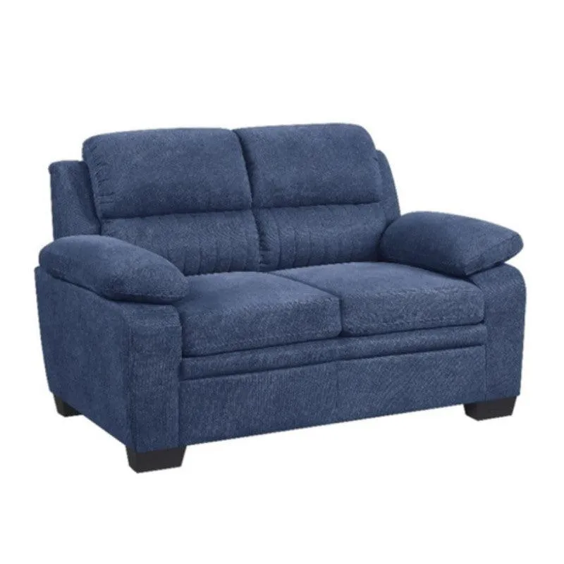 Sofá Copenhague Puestos Azul Tela Anti Fluidos 150x88x80