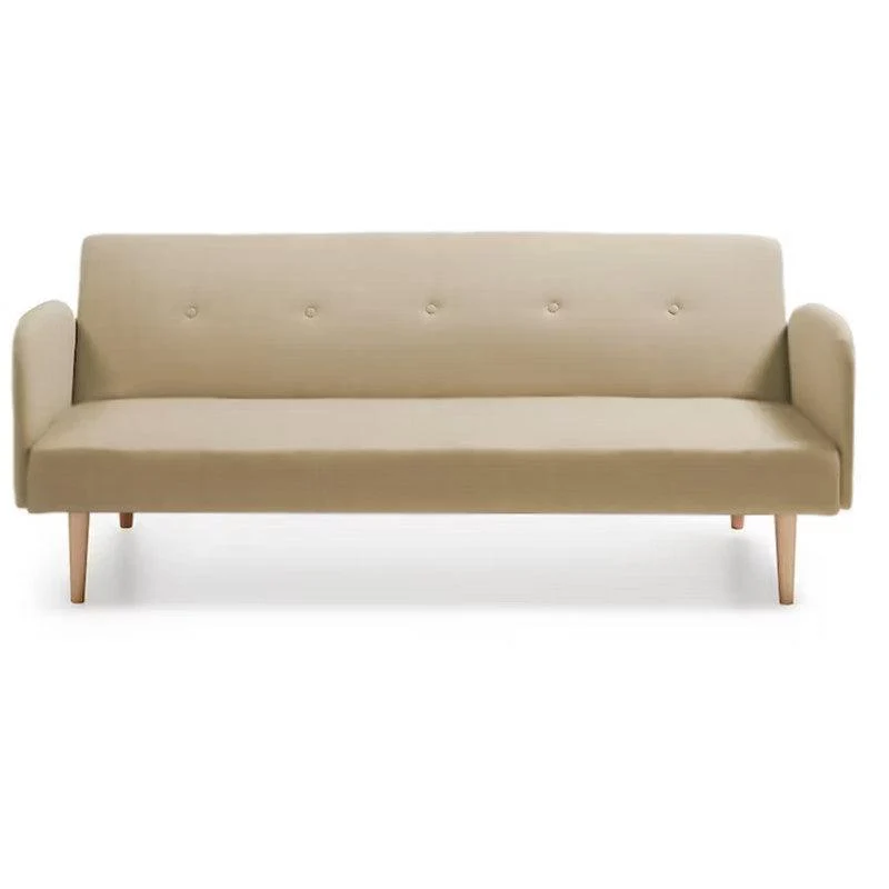 Sofá Bratislava 2 Puestos Beige Cuero Sintético 160x70x85