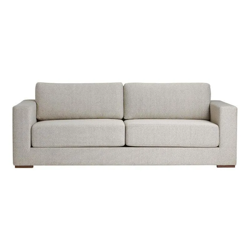 Sofá Callidora 3 Puestos Beige Tela Anti Fluidos 220x95x80