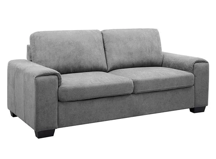 Sofá Berlín 3 Puestos Gris Tela Pet Friendly Antifluidos 182x88x80